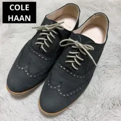 【COLE HAAN】コールハーン ウィングチップ メダリオン 革靴 24cmのサムネイル