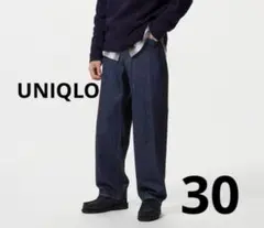 ユニクロ メンズ ワイドストレートジーンズ 30インチ