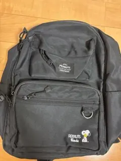 スヌーピー PEANUTS リュック ブラック 黒 美品