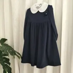 セレモニー ワンピース 東原亜希さん 130 紺