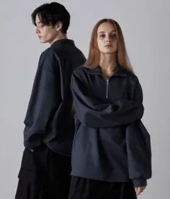 CLEL ハーフジップデザインプルオーバー