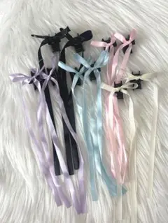 リボンヘアクリップ　10個セット