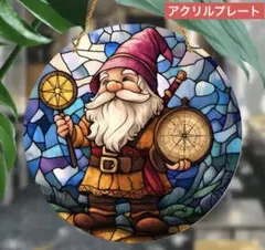 ウェルカム アクリルプレート 518 羅針盤を持ったノーム