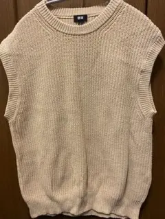 UNIQLO ノースリーブニット S ベージュ