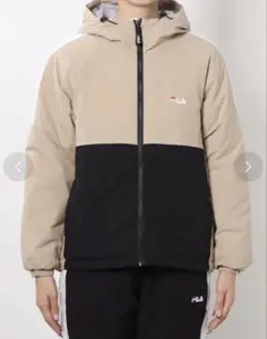 FILA フード付きジャケット ベージュ・ブラック