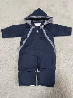 bebe 花柄とネイビーのジャンプスーツ　60-80