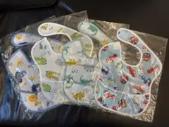 新品　4枚セット完全洗える防水エプロンポケット付きお食事エプロン離乳食
