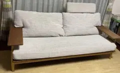 KASHIWA CIVIL 3Pソファ (ウォークナットオーク) ヘッドレスト付