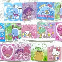 サンリオ　プリクラ風ステッカー　韓国限定　キティ　マイメロ　クロミ　シナモン