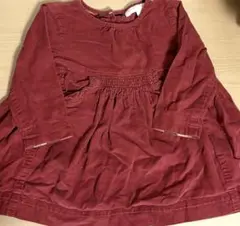 Burberry バーガンディ コーデュロイ ワンピース