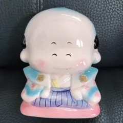 美品】昭和レトロ 福助人形の貯金箱 置物 縁起物 - メルカリ