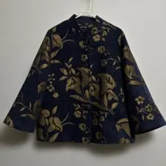 坂東京子 藍染め 草木染め 花柄 日本製 ジャケット 美品 - メルカリ