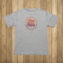 フラワーロゴプリント Tシャツ グレー
