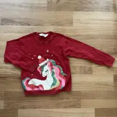 【H&M】クリスマス　ユニコーン　長袖カットソー　薄手ニット