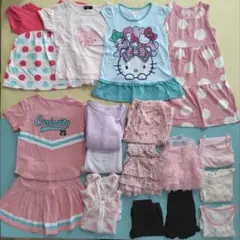 120 夏服 女の子 15点 まとめ キティ チアセット パジャマ スカート