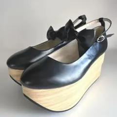 【美品】BODYLINE　ロッキンホースバレリーナシューズ　厚底革靴　25cm