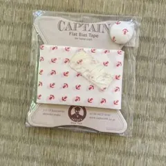 CAPTAIN Flat Bias Tape アンカー柄 レッド
