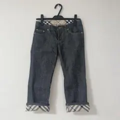 バーバリー/折り返しチェックパンツ、ジーパンのサムネイル