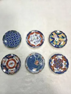 有田焼　雅東苑窯 小皿 6枚セット　和食器　焼き物　レトロ食器