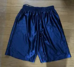 バスケットボールパンツ 光沢ネイビー　試着のみ！メンズMサイズのサムネイル