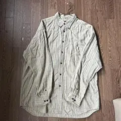Banana Republic 長袖ネルシャツ XL ベージュ チェックのサムネイル