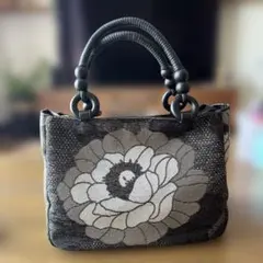 JAMIN PUECH花柄刺繍のグレーのハンドバッグ - メルカリ