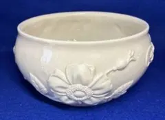 美品 LENOX レノックス 磁器ボウル プランター 鉢 フローラルレリーフ