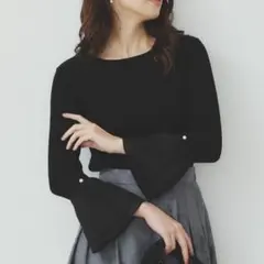 【新品タグ付き】インデックス♡フレアスリーブリブニット