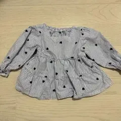 apres les cours ストライプハートシャツ　80