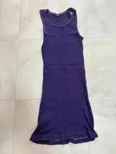 【古着】ヘインズ Hanes タンクトップ パープル リブ素材のサムネイル