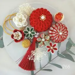つまみ細工髪飾り