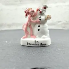 フェーヴ フランス ピンクパンサーと雪だるま フェーブ ミニチュア 陶器