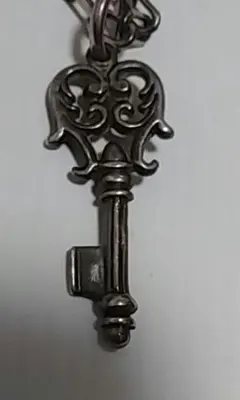 シルバー。ペンダント。トップ。鍵。ハート。ロック。