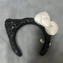 USJ ユニバ カチューシャ ハローキティ スパンコール ブラック