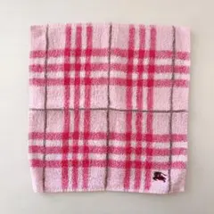 BURBERRY タオルハンカチ チェック柄 ピンク バーバリー