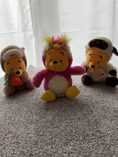 ディズニーストア　プーさん　ぬいぐるみ　3体セット　羊　馬　ペンギン