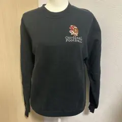 Cardinal Football 刺繍スウェット ブラック 古着 スポーティー