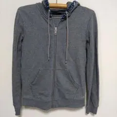 DIESEL ジップアップパーカー グレー✕デニム