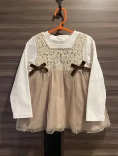petit main プティマイン　チュールドッキングチュニック　110
