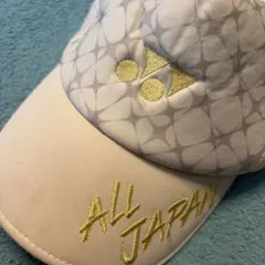YONEX ホワイトキャップ ALL JAPAN刺繍 - メルカリ