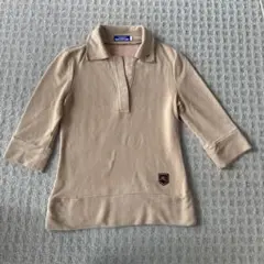 バーバリーブルーレーベル ベージュ七分袖カットソー M