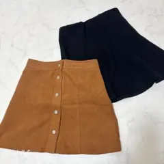 ミニスカート2点セット　台形スカート　フレアスカート