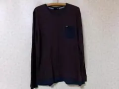 105422 Hurlery　ハーレー　メンズ　長袖カットソー　あずき色　Lのサムネイル