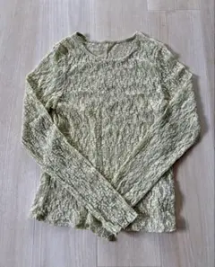 GU ライトグリーン レース トップス XS