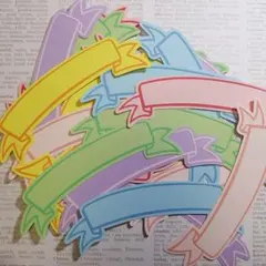오리지널 배너 24장 6색 메시지 카드 앨범. 오너먼트. 크래프트 펀치