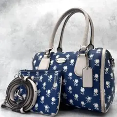 COACH コーチ ミニボストンバッグ 2way PVC クロスボディ ポーチ付