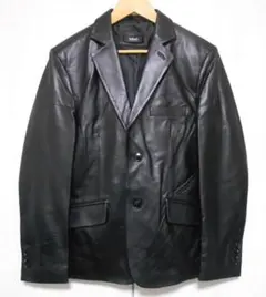 美品 Safari homme 羊革 テーラードジャケット 黒 Mサイズ