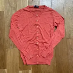 JOHN SMEDLEY ジョンスメドレー　長袖カーディガン S オレンジ