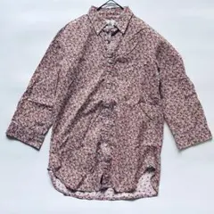 GUY ROVER 小花柄シャツ 七分袖 イタリア製 ストレッチ 古着のサムネイル
