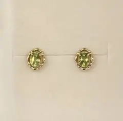 【新品】ツツミ　TSUTSUMI 10金 K10YG ペリドットピアス